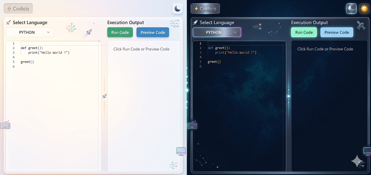 Real time code executor and ai Previewer